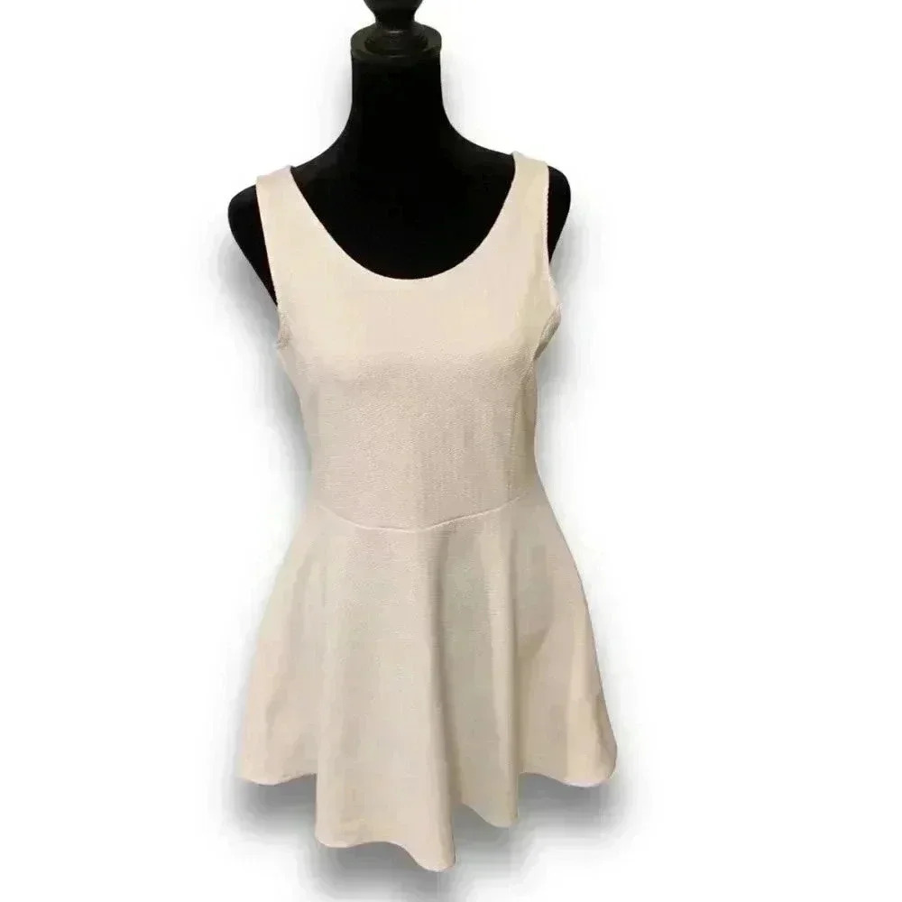 Retro White Fit and Flare Dress